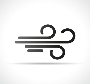 Hava sembolü ikon tasarımının vektör illüstrasyonu