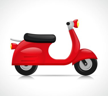 İzole edilmiş klasik motosiklet tasarımının vektör çizimi 