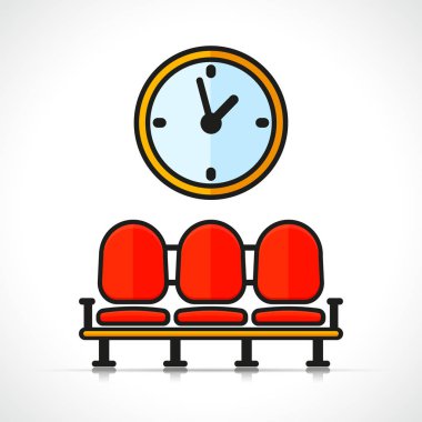 Bekleme odası sembolü kavramının vektör illüstrasyonu