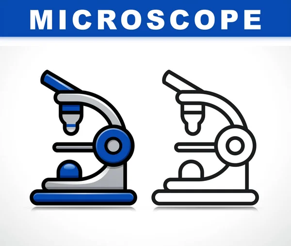 Ilustração Vetorial Ícone Símbolo Design Microscópio — Vetor de Stock