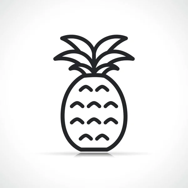 Illustration Vectorielle Icône Symbole Ligne Ananas — Image vectorielle