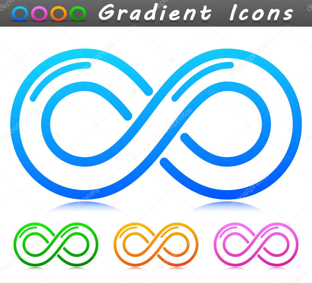 Vector illustration of infinity symbol icon design