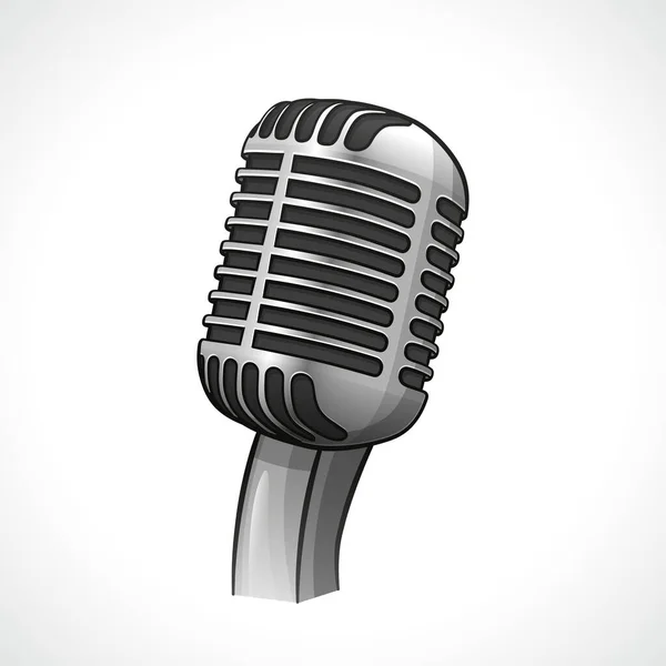 Illustration Vectorielle Dessin Conception Microphone Rétro — Image vectorielle