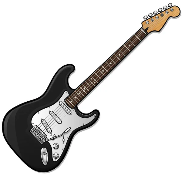 Vector Illustration Electric Guitar Isolated Design — Stock Vector