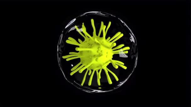 Ротавирус Вирус Медицинский Анимация — стоковое видео