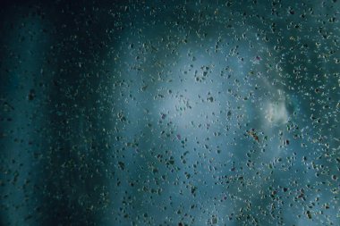 Soyut arkaplan. Parçacıklarla sıvı, mikroskop altında görünüm.