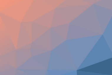 mercan ve mavi renkli üçgen arkaplan, soyut çokgen deseni