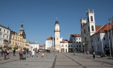 Banska Bystrica, Slovakya - 27 Ekim 2019: Slovak Ulusal Ayaklanmasının ana meydanı