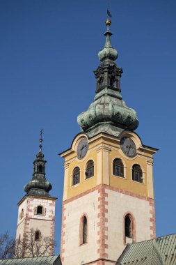 Banska Bystrica, Slovakya - 27 Ekim 2019: Slovak Ulusal Ayaklanmasının ana meydanı