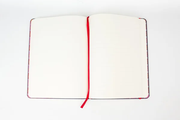 Nyitott fehér papír notebook. — Stock Fotó