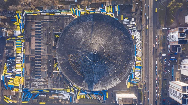 Foto Aerea Drone Vista Dall Alto Kiev Kiev Ucraina Vecchio Immagine Stock