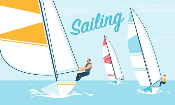 Deniz Yarışı ve Sporcu Su Oyunları Bayrağı — Stok Vektör