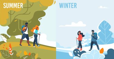 Mevsimlik İnsan Faaliyetleriyle Yaz Kış Seti