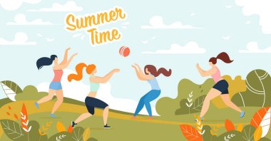 Mutlu Kadınlar Top Oynarken Yaz Saati Afişi