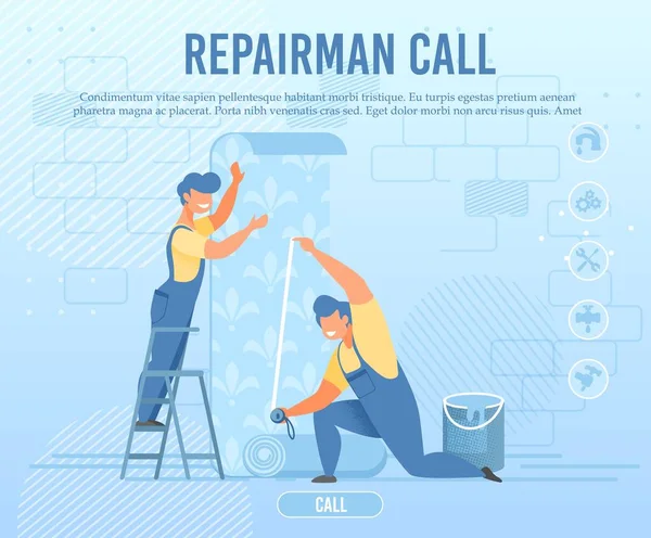 Emergency Repairman Zadzwoń online Service Banner — Wektor stockowy