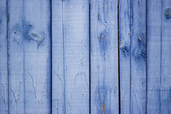 Blauwe planken, houten achtergrond. Structuur van verticale houten planken. — Stockfoto