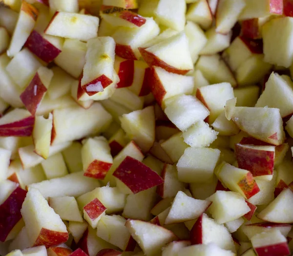 apple background is diced to add to the pies