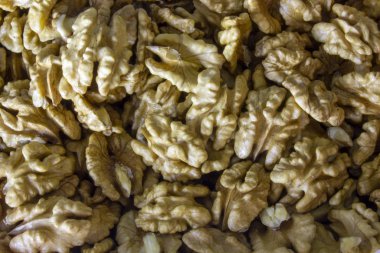 Ceviz çekirdekleri yakın plan, ceviz arkaplan dokusu.