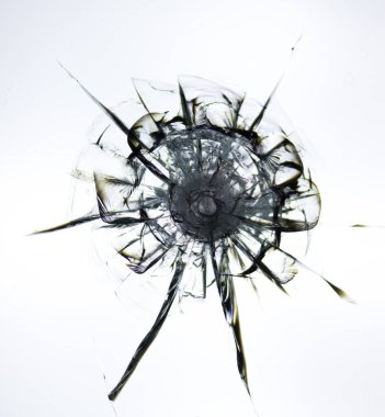 Pencere camı kırıldı. Camdaki çatlaklar..