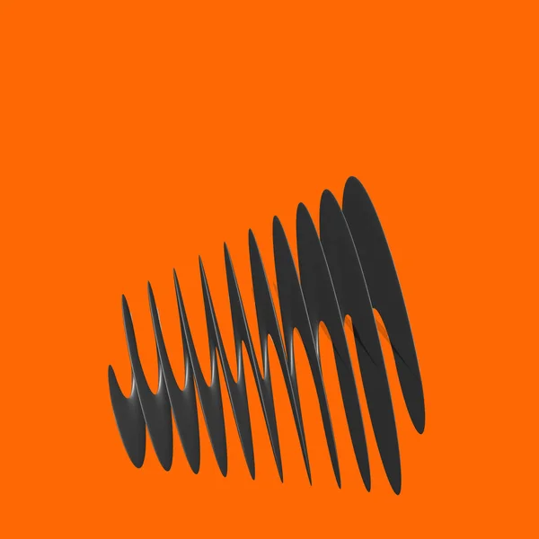 Logo Veer Geïsoleerd Oranje Achtergrond Afbeelding Illustratie Van Spiraal — Stockfoto