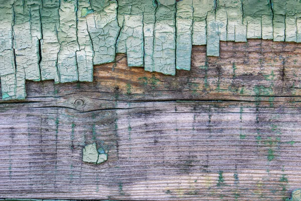 Sfondo Vecchia Vernice Verde Sbucciata Una Superficie Legno Astrazione Vecchio — Foto Stock
