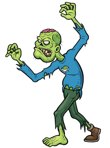 Karakter zombi kartun - Stok Vektor