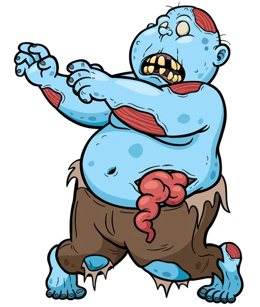 Dessin animé personnage zombie — Image vectorielle