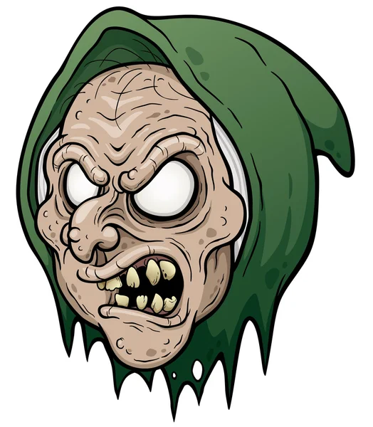 Cartoon Witch face — Stockový vektor