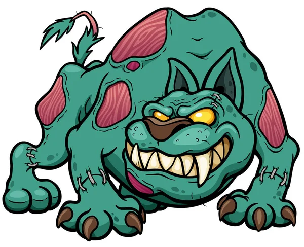 Perro de dibujos animados zombie — Archivo Imágenes Vectoriales