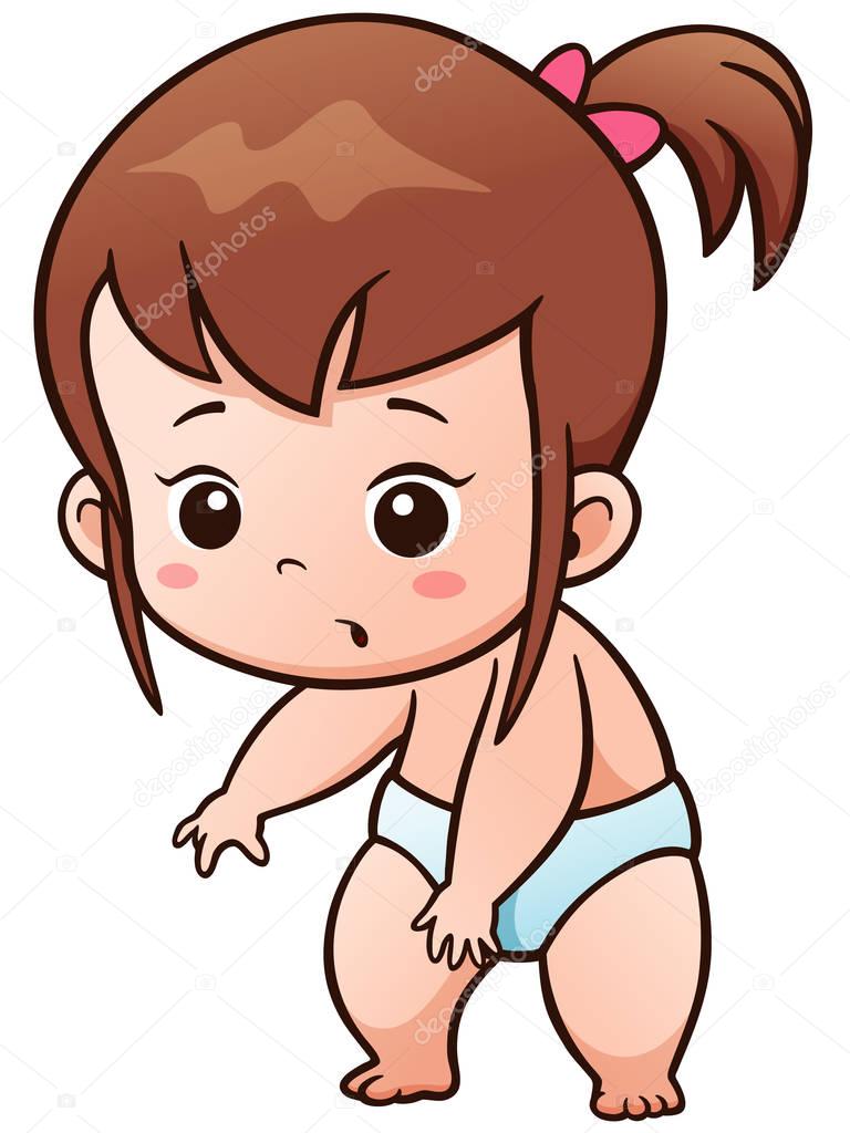 Cartoon Baby Girl Stock Vector Image by ©sararoom #130326308
