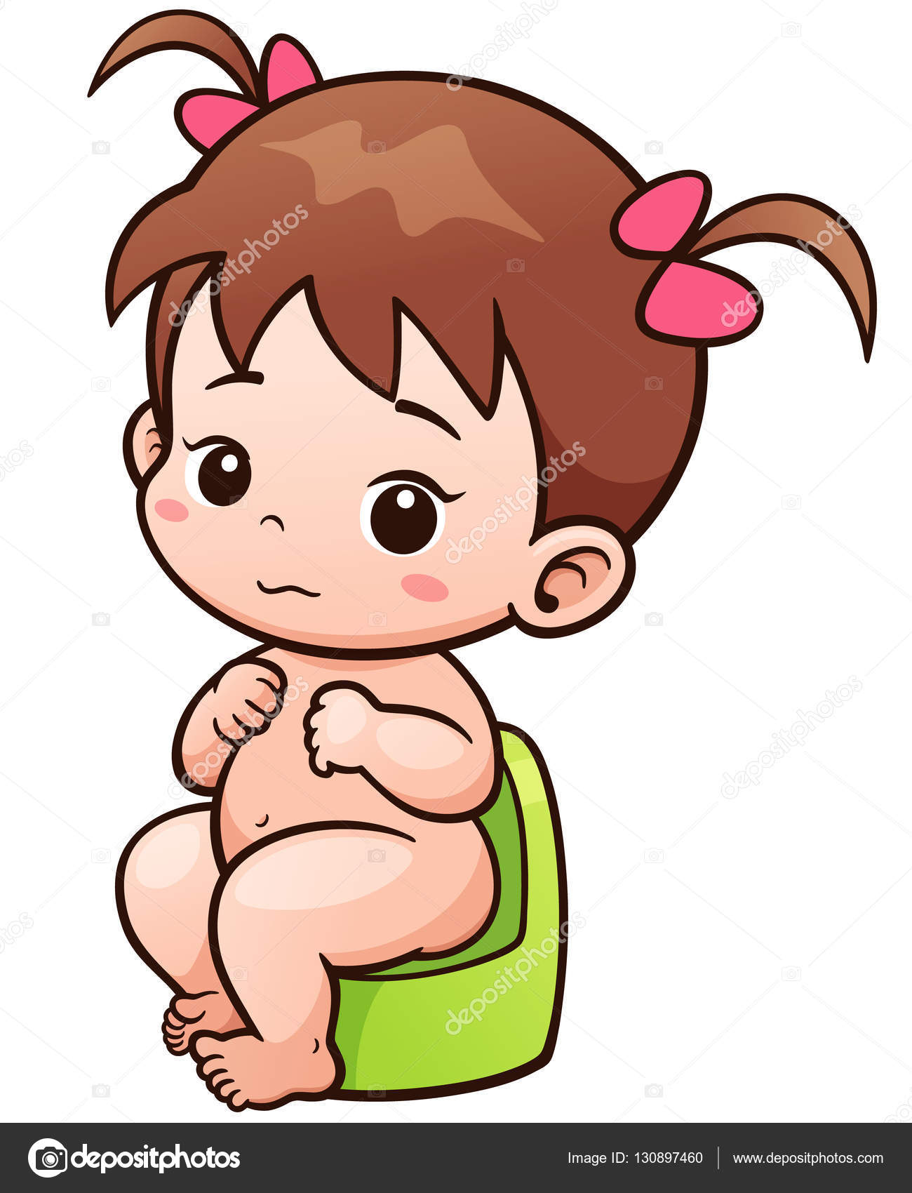 Bebê bonito dos desenhos animados com travesseiro