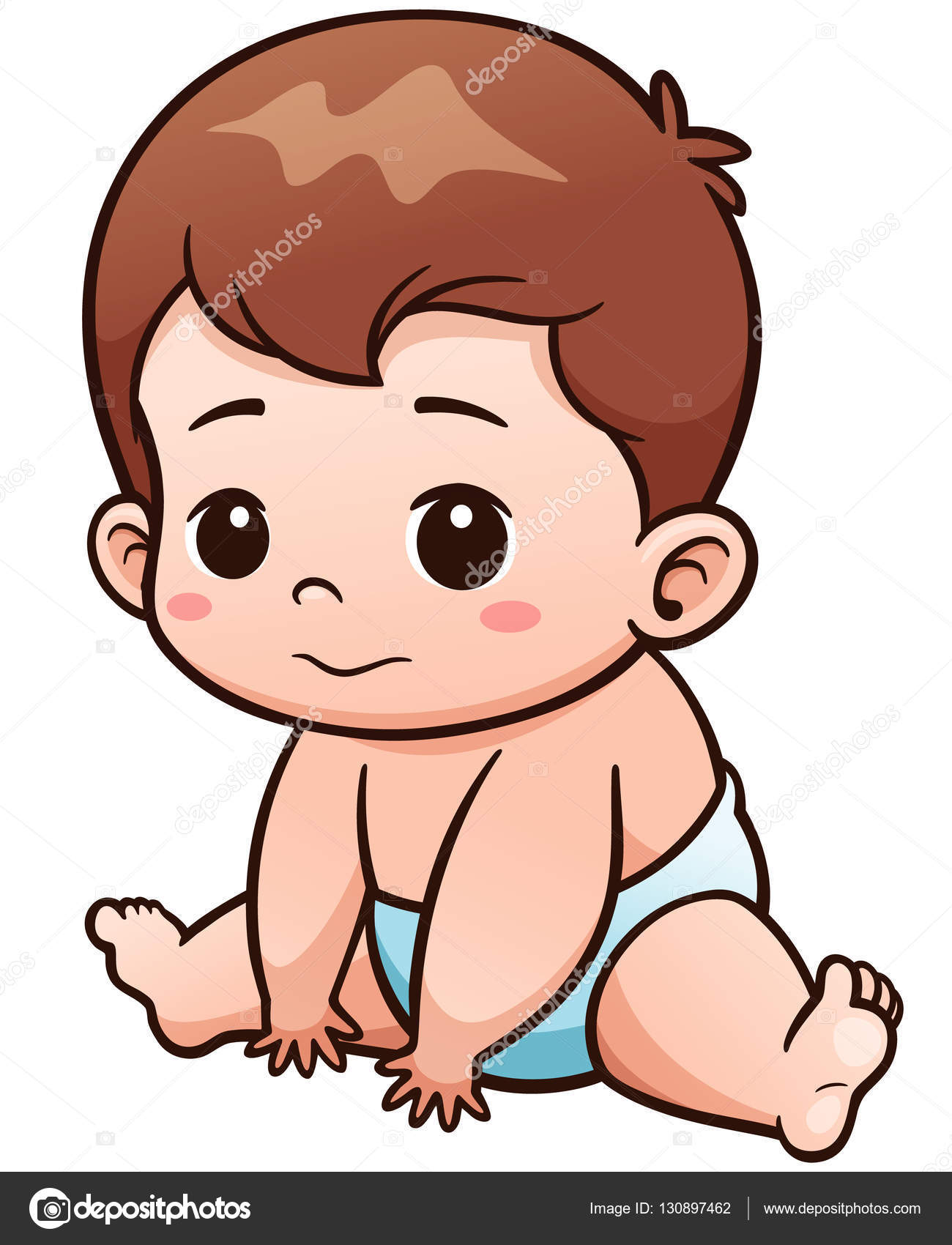 Bebê Bonito Dos Desenhos Animados Ilustração do Vetor - Ilustração