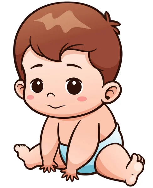 Cartoon Cute Baby — Stock Vector