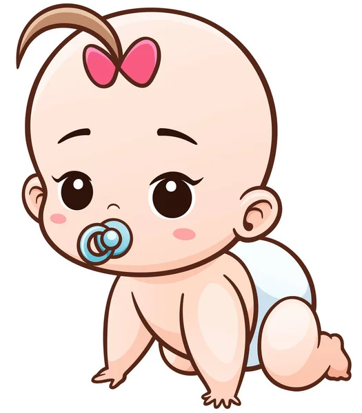 Baby Cartoon Character — Stock Vector