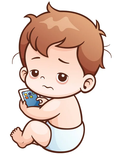 Baby stripfiguur — Stockvector