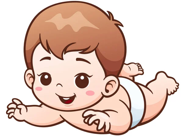 Baby stripfiguur — Stockvector