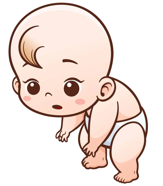 Cute Baby Cartoon — Stock Vector