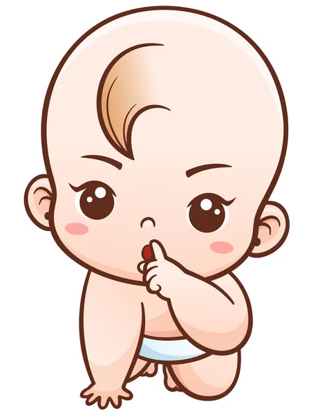 Schattige baby cartoon — Stockvector