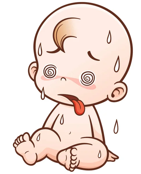 Schattige baby cartoon — Stockvector