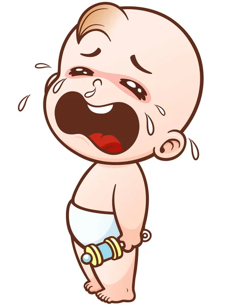 Schattige baby cartoon — Stockvector