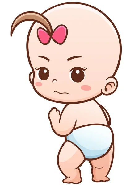 Cute Baby Cartoon — Stock Vector