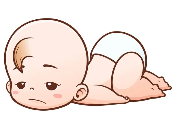 Schattige baby cartoon — Stockvector