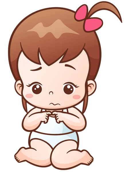 Cartoon schattige baby — Stockvector