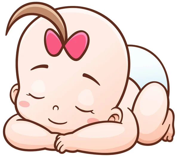 Cartoon Cute Baby — Stock Vector