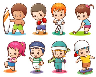 Cartoon Sport character vector