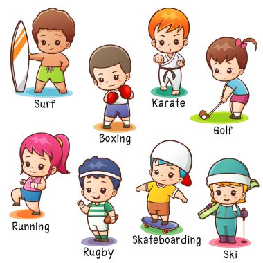Cartoon Sport character vector