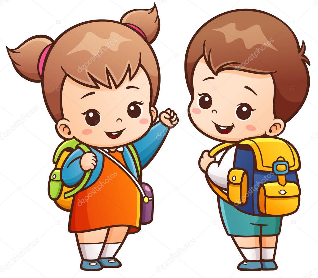 Dibujos: niños | Personaje de dibujos animados niños — Vector de stock