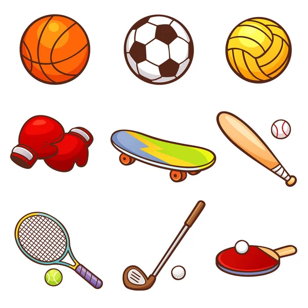 Dibujos animados Deporte conjunto — Vector de stock