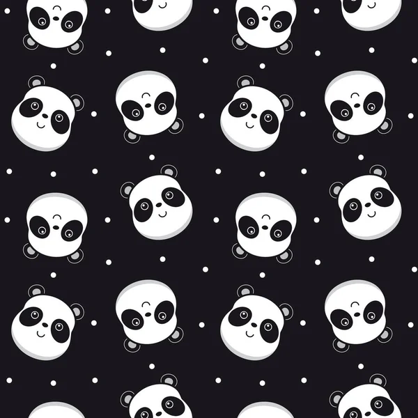 Modèle sans couture panda — Image vectorielle