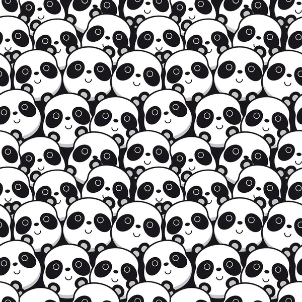 Patrón inconsútil panda — Archivo Imágenes Vectoriales